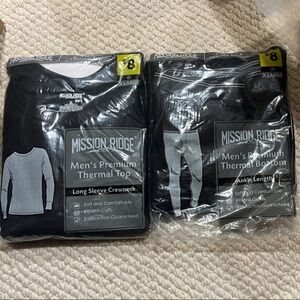 Wish Men's Thermal Set - Black Size XL